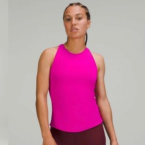 Lululemon Base Pace Tank Waist Length Size 6 Purple Highlight